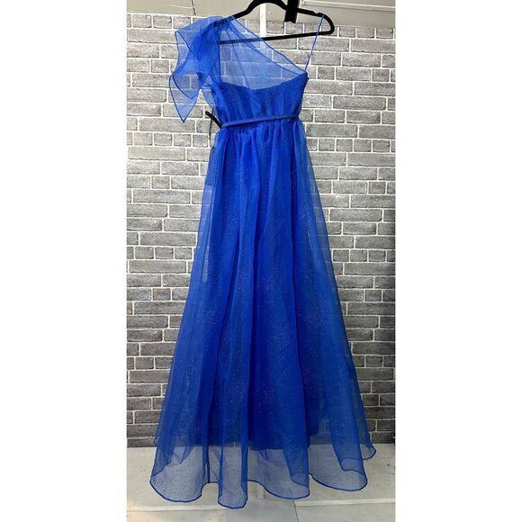 Violet Weekend Belted Sparkling Ballgown in Azure. Size 5/6. NWT (MSRP $179) - Picture 8 of 10
